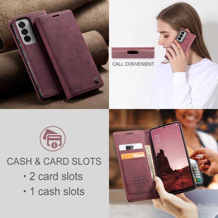 For OPPO Reno12 5G Global CaseMe 013 Multifunctional Horizontal Flip Leather Phone Case