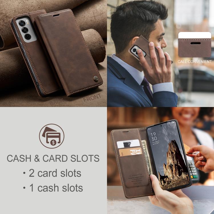 For OPPO Reno12 Pro 5G Global CaseMe 013 Multifunctional Horizontal Flip Leather Phone Case