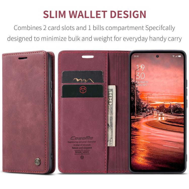 For OPPO Reno12 F /12 FS 5G CaseMe 013 Multifunctional Horizontal Flip Leather Phone Case