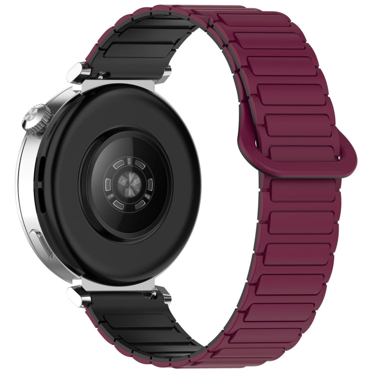 For Honor Magic Watch2 42mm Dual Color Magnetic Buckle 20mm Silicone Watch Band