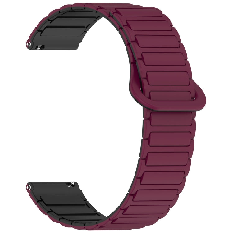 For Honor Magic Watch2 42mm Dual Color Magnetic Buckle 20mm Silicone Watch Band