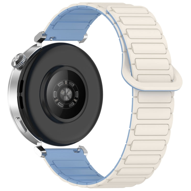 For Honor Magic Watch2 42mm Dual Color Magnetic Buckle 20mm Silicone Watch Band