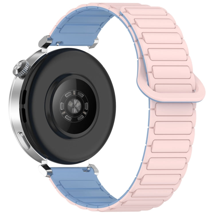 For Honor Magic Watch2 42mm Dual Color Magnetic Buckle 20mm Silicone Watch Band