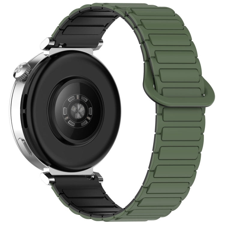 For Honor Magic Watch2 42mm Dual Color Magnetic Buckle 20mm Silicone Watch Band