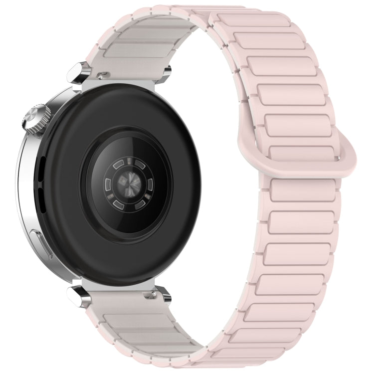 For Amazfit Active 20mm Dual Color Magnetic Buckle Silicone Watch Band