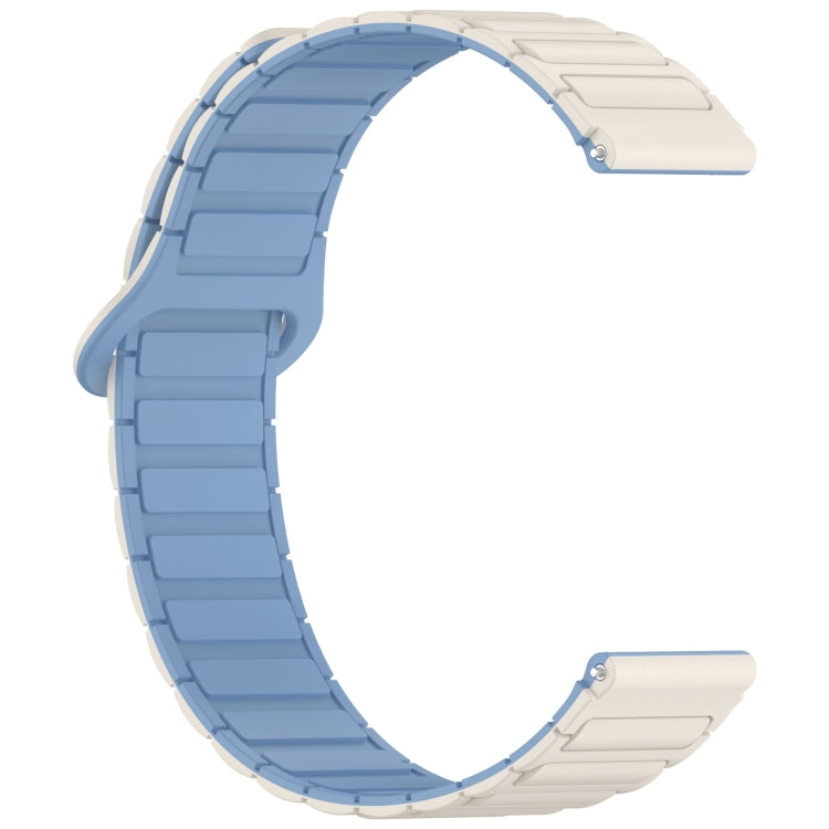 For Amazfit Active 20mm Dual Color Magnetic Buckle Silicone Watch Band