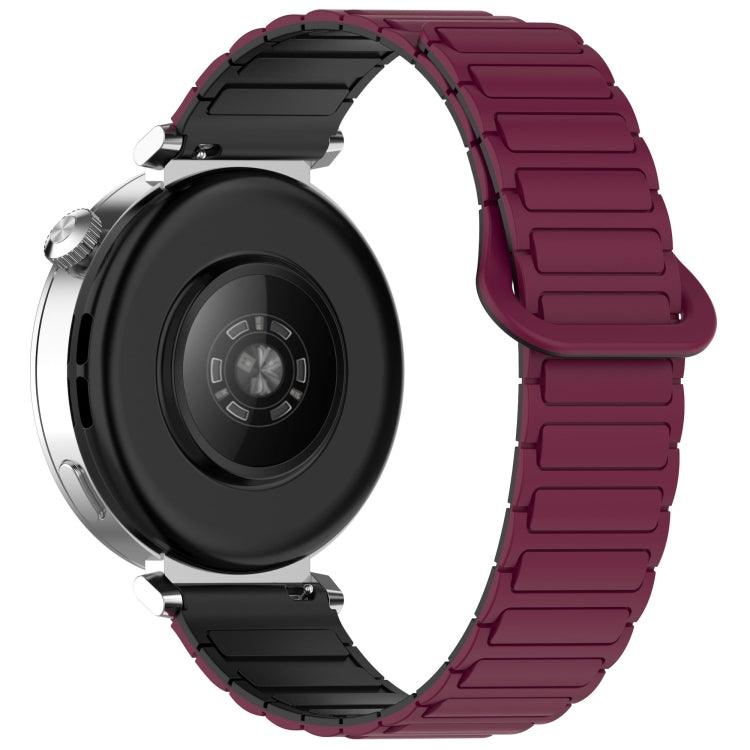 For Garmin Forerunner 165 Dual Color Magnetic Buckle 20mm Silicone Watch Band