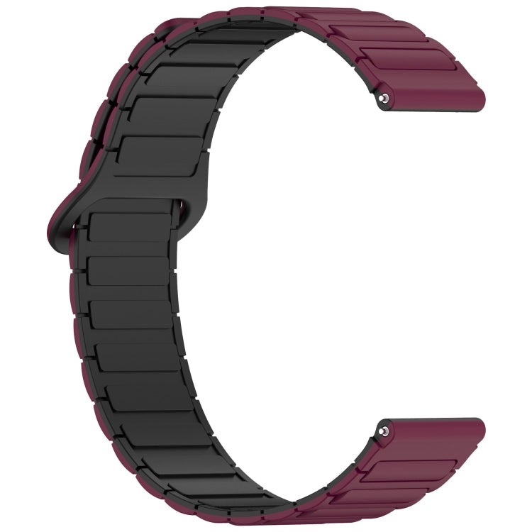 For Garmin Forerunner 165 Dual Color Magnetic Buckle 20mm Silicone Watch Band