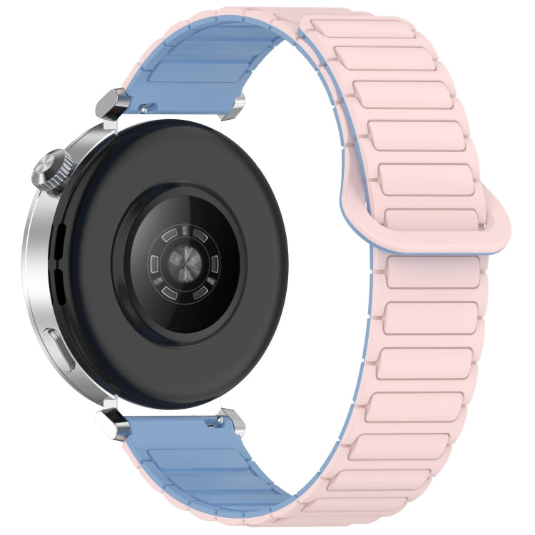 For Garmin Forerunner 165 Dual Color Magnetic Buckle 20mm Silicone Watch Band