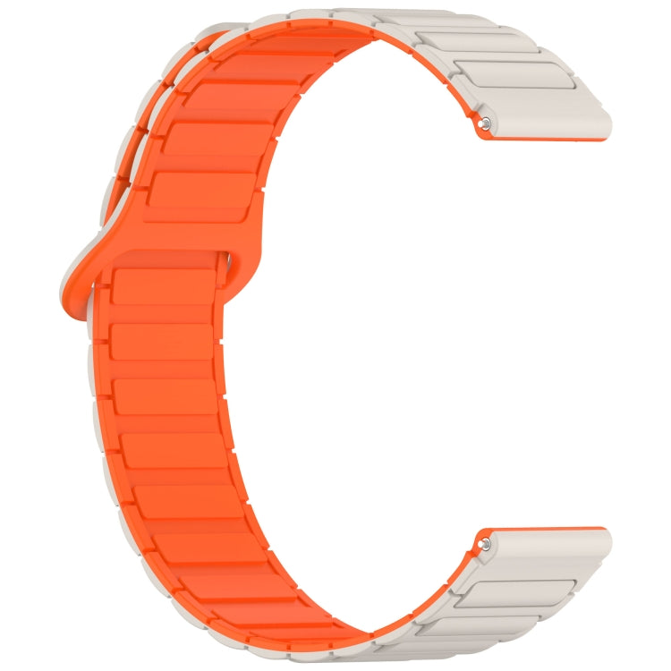 For Garmin Forerunner 165 Dual Color Magnetic Buckle 20mm Silicone Watch Band