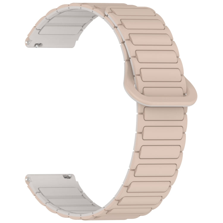 For Amazfit Bip 5 / GTR 4 / GTR 3 Dual Color 22mm Magnetic Buckle Silicone Watch Band