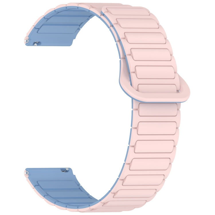For Amazfit Bip 5 / GTR 4 / GTR 3 Dual Color 22mm Magnetic Buckle Silicone Watch Band