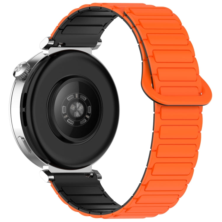 For Amazfit Bip 5 / GTR 4 / GTR 3 Dual Color 22mm Magnetic Buckle Silicone Watch Band