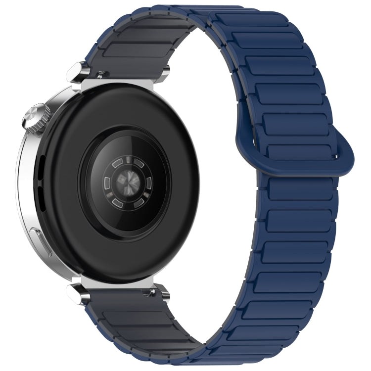 For Amazfit Bip 5 / GTR 4 / GTR 3 Dual Color 22mm Magnetic Buckle Silicone Watch Band
