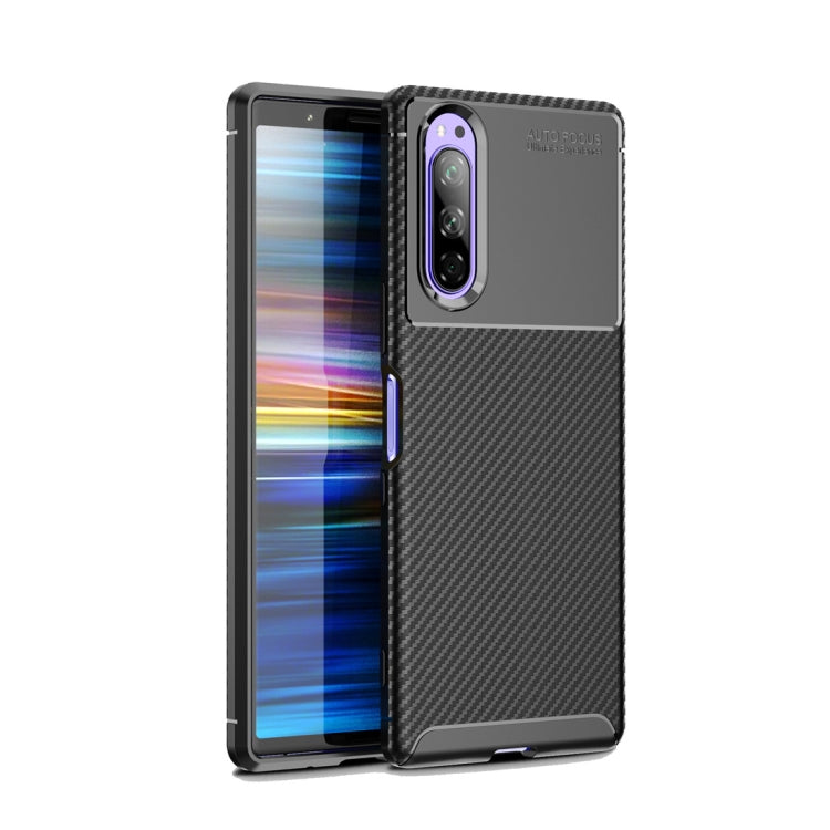 Beetle Series Carbon Fiber Texture Shockproof TPU Case for Sony Xperia 2