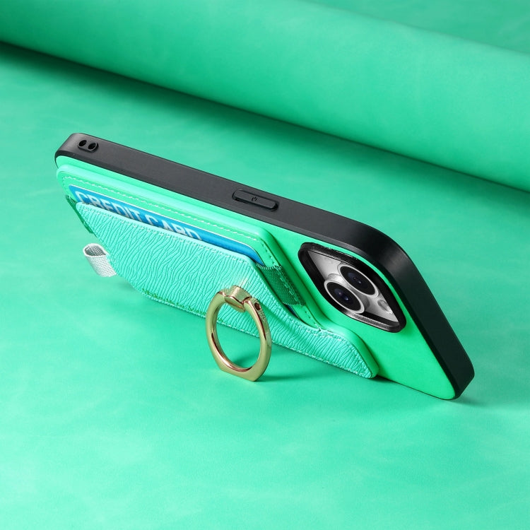 For Samsung Galaxy A25 Retro Cross Leather Ring Horizontal Insert Card Bag MagSafe Phone Case