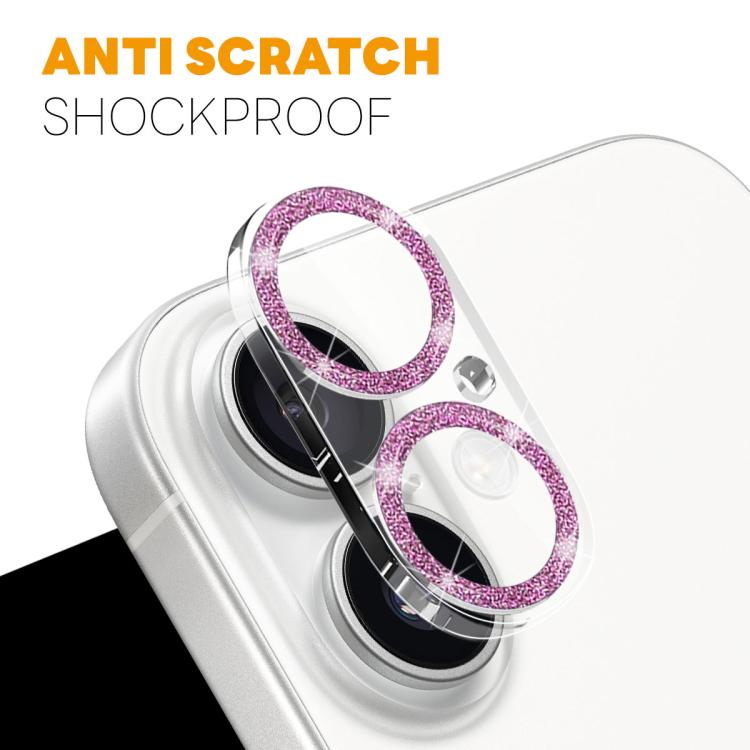 For iPhone 17 NORTHJO Camera Lens Protector Glitter Ring 3D Tempered Glass Film