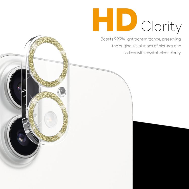 For iPhone 17 NORTHJO Camera Lens Protector Glitter Ring 3D Tempered Glass Film