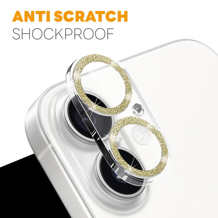 For iPhone 17 NORTHJO Camera Lens Protector Glitter Ring 3D Tempered Glass Film