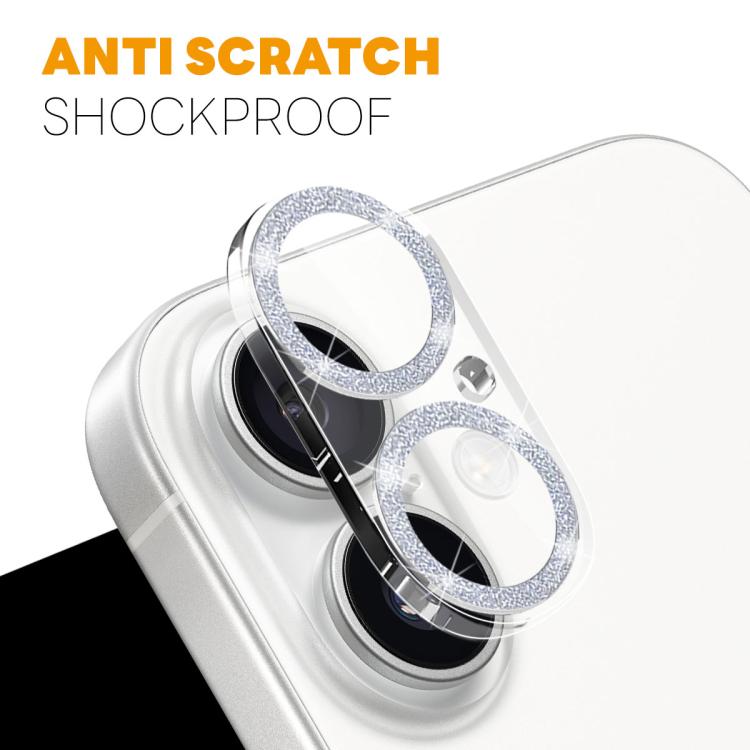 For iPhone 17 NORTHJO Camera Lens Protector Glitter Ring 3D Tempered Glass Film