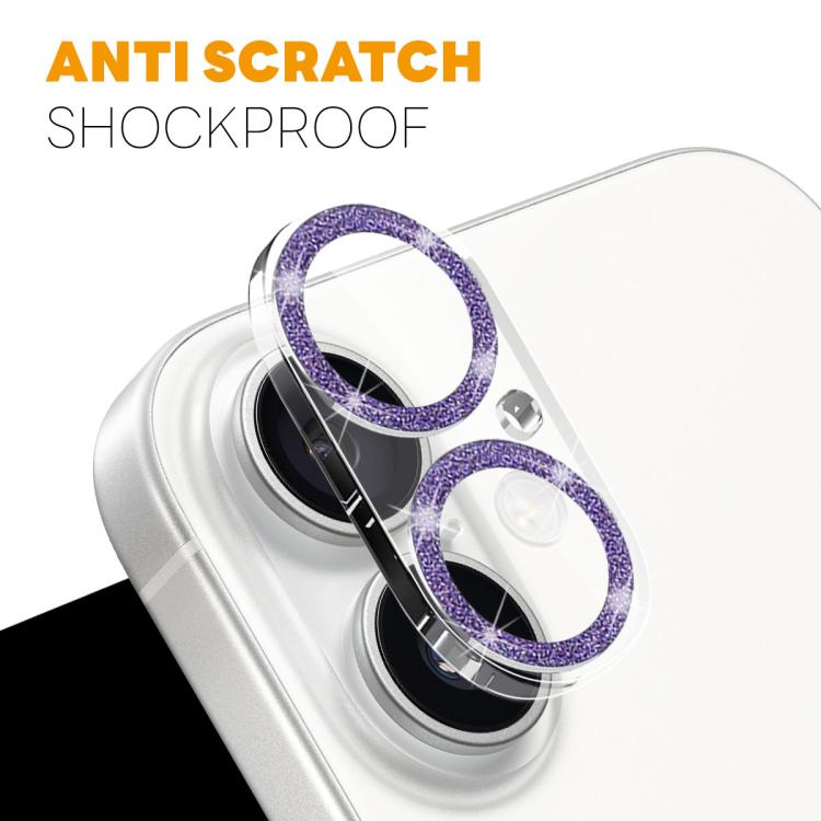 For iPhone 17 NORTHJO Camera Lens Protector Glitter Ring 3D Tempered Glass Film
