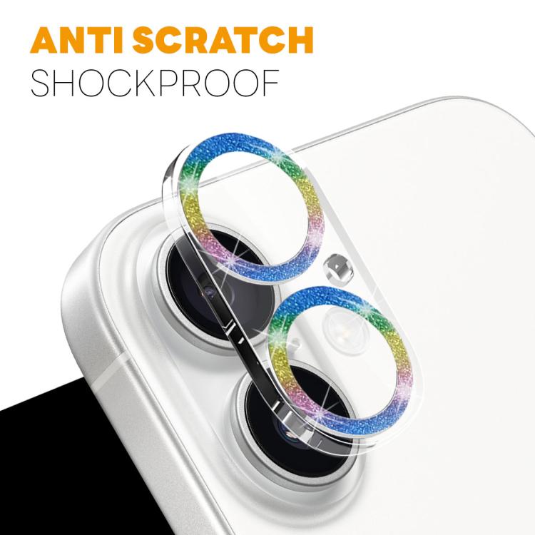 For iPhone 17 NORTHJO Camera Lens Protector Glitter Ring 3D Tempered Glass Film