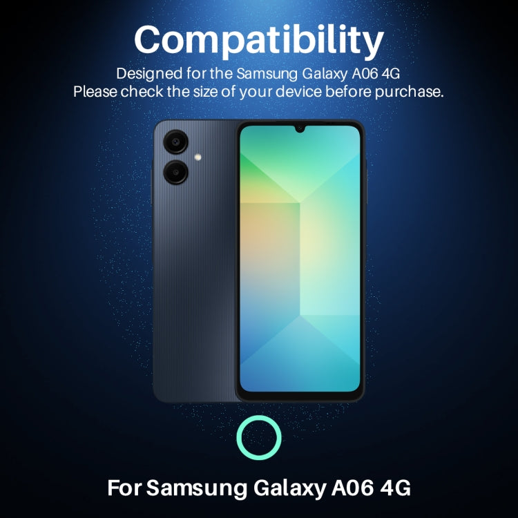 For Samsung Galaxy A06 4G NORTHJO Camera Lens Protector CD Metal Ring Tempered Glass Film