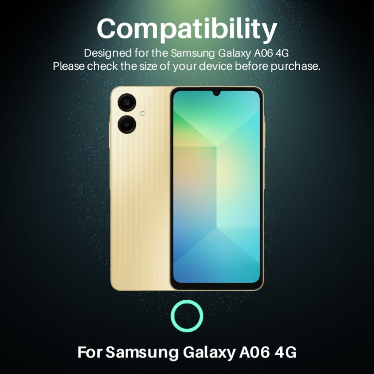 For Samsung Galaxy A06 4G NORTHJO Camera Lens Protector CD Metal Ring Tempered Glass Film