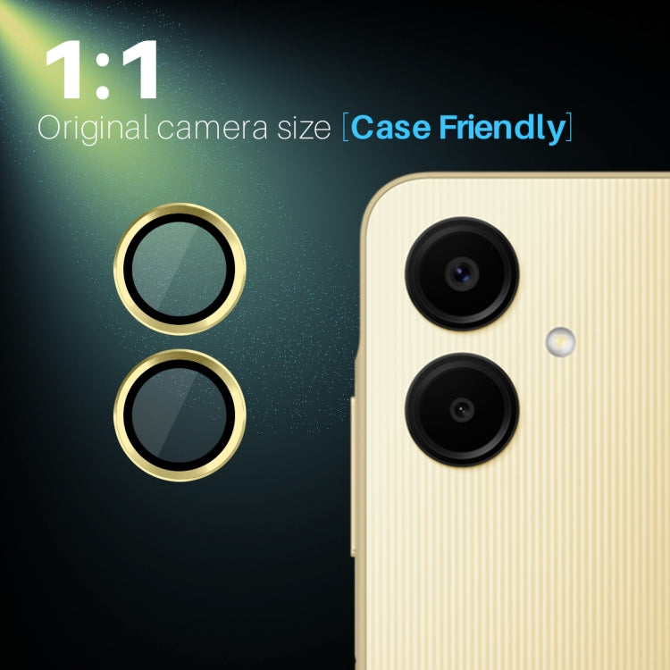 For Samsung Galaxy A06 4G NORTHJO Camera Lens Protector CD Metal Ring Tempered Glass Film
