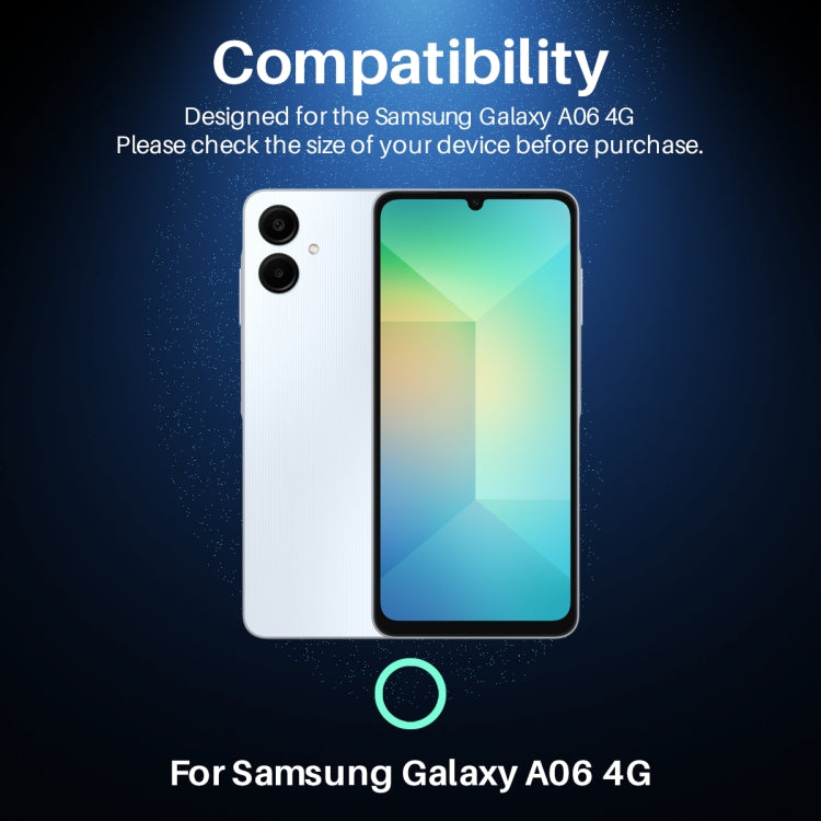 For Samsung Galaxy A06 4G NORTHJO Camera Lens Protector CD Metal Ring Tempered Glass Film