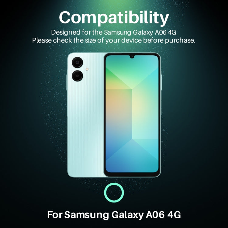 For Samsung Galaxy A06 4G NORTHJO Camera Lens Protector CD Metal Ring Tempered Glass Film