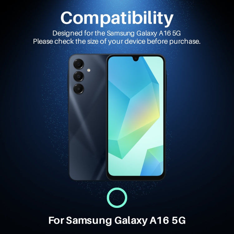 For Samsung Galaxy A16 5G NORTHJO Camera Lens Protector CD Metal Ring Tempered Glass Film