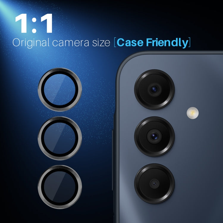 For Samsung Galaxy A16 5G NORTHJO Camera Lens Protector CD Metal Ring Tempered Glass Film
