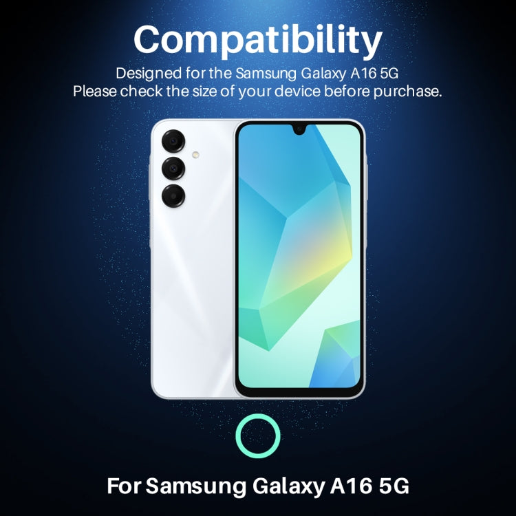 For Samsung Galaxy A16 5G NORTHJO Camera Lens Protector CD Metal Ring Tempered Glass Film
