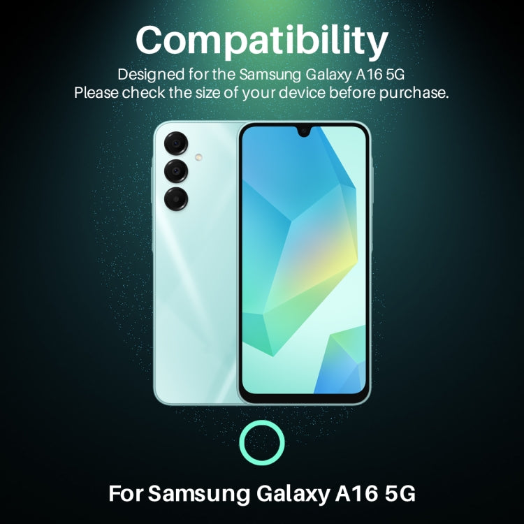 For Samsung Galaxy A16 5G NORTHJO Camera Lens Protector CD Metal Ring Tempered Glass Film