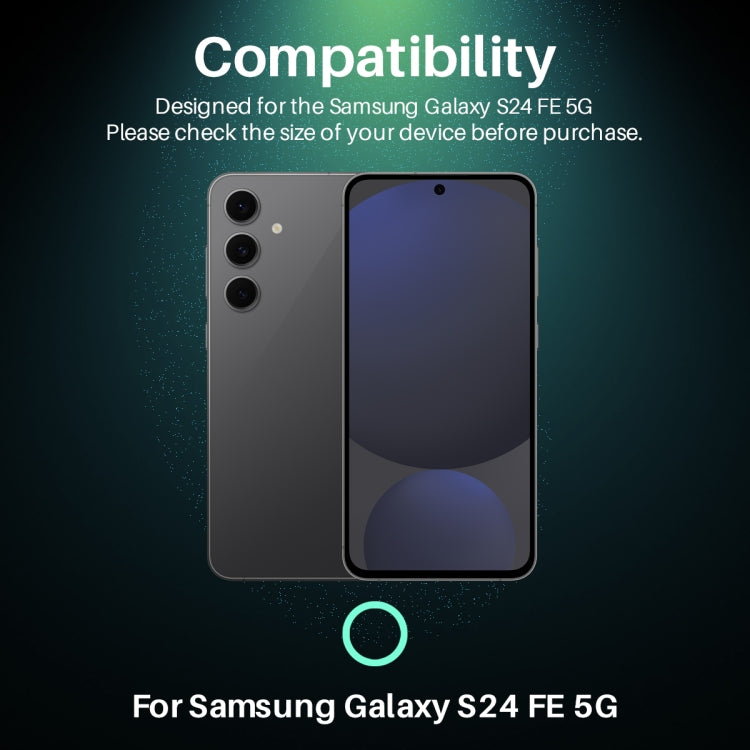 For Samsung Galaxy S24 FE 5G NORTHJO Camera Lens Protector CD Metal Ring Tempered Glass Film
