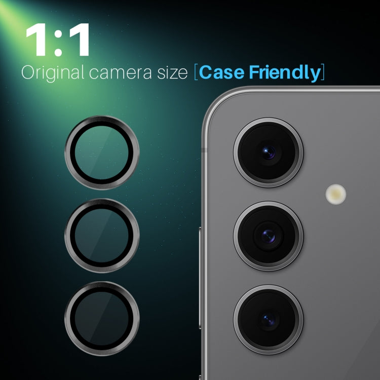 For Samsung Galaxy S24 FE 5G NORTHJO Camera Lens Protector CD Metal Ring Tempered Glass Film
