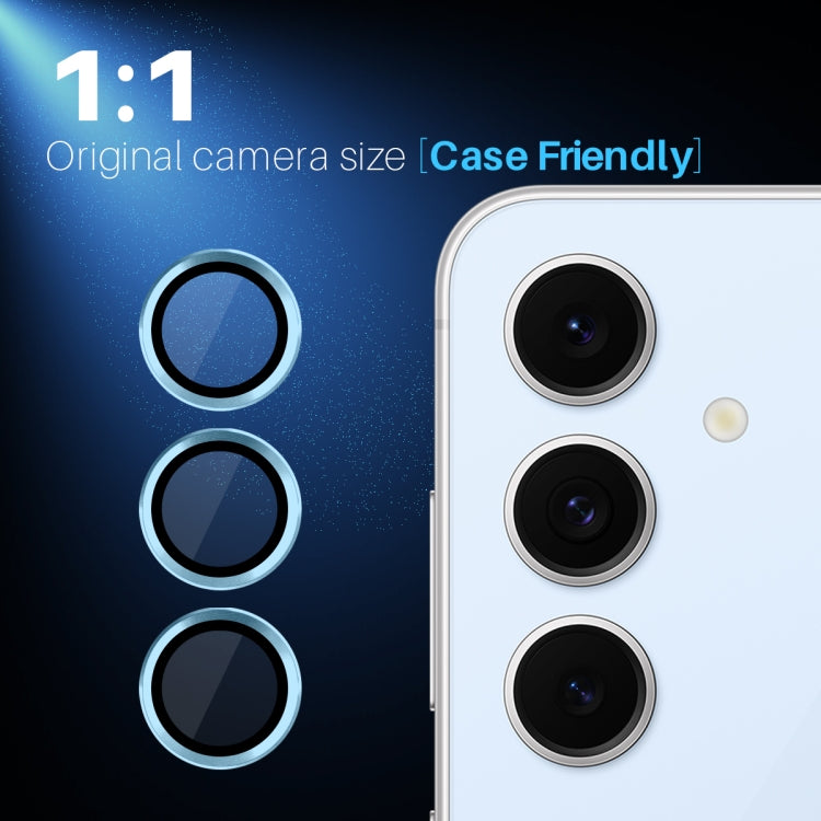 For Samsung Galaxy S24 FE 5G NORTHJO Camera Lens Protector CD Metal Ring Tempered Glass Film