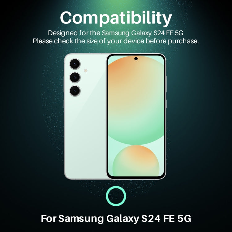 For Samsung Galaxy S24 FE 5G NORTHJO Camera Lens Protector CD Metal Ring Tempered Glass Film