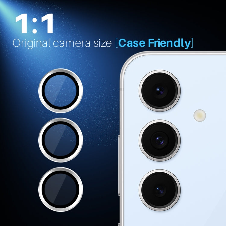 For Samsung Galaxy S24 FE 5G NORTHJO Camera Lens Protector CD Metal Ring Tempered Glass Film