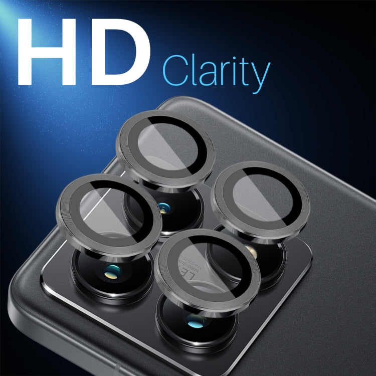 For Xiaomi 14T Pro 5G NORTHJO Camera Lens Protector CD Metal Ring Tempered Glass Film