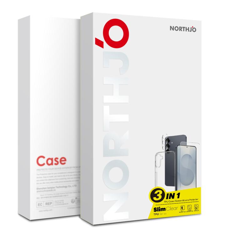 For Samsung Galaxy S26 Ultra 5G NORTHJO TPU Case with Screen and Lens Film, Support Fingerprint Unlock - Transparent