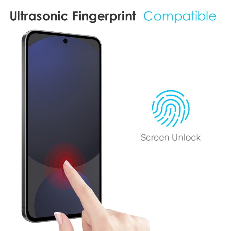 For Samsung Galaxy S25 5G NORTHJO TPU Case with Screen Film, Support Fingerprint Unlock - Transparent