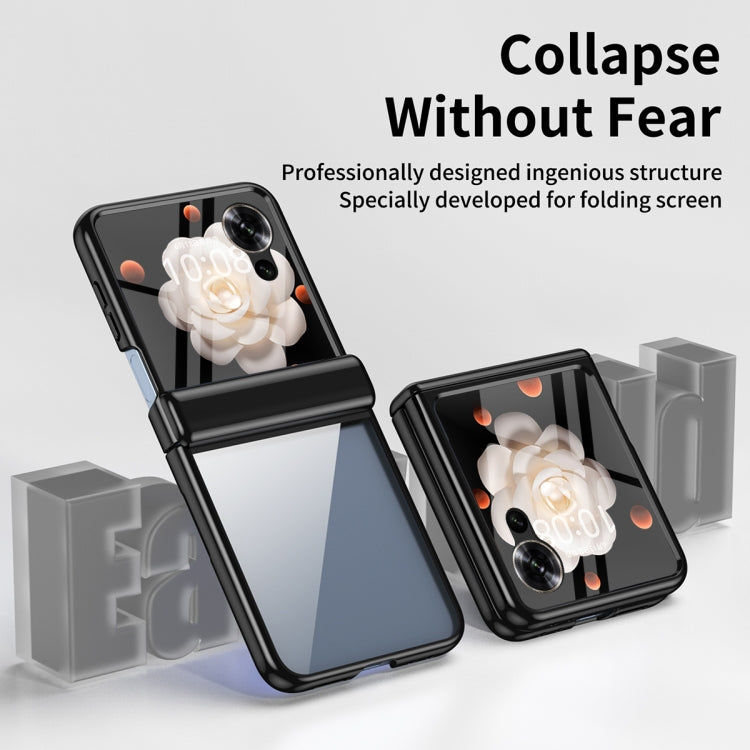 For Honor Magic V Flip Plating Transparent Folding Hinged Phone Case