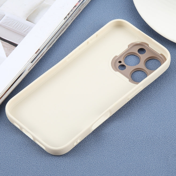 For iPhone 16 Pro Plain Imitation Leather Back Cover Phone Case
