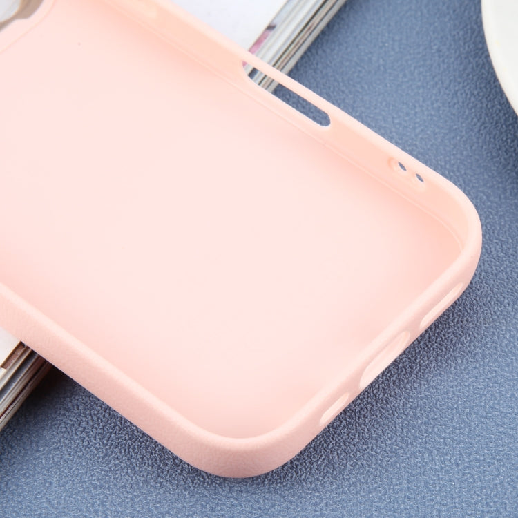 For iPhone 16 Pro Plain Imitation Leather Back Cover Phone Case