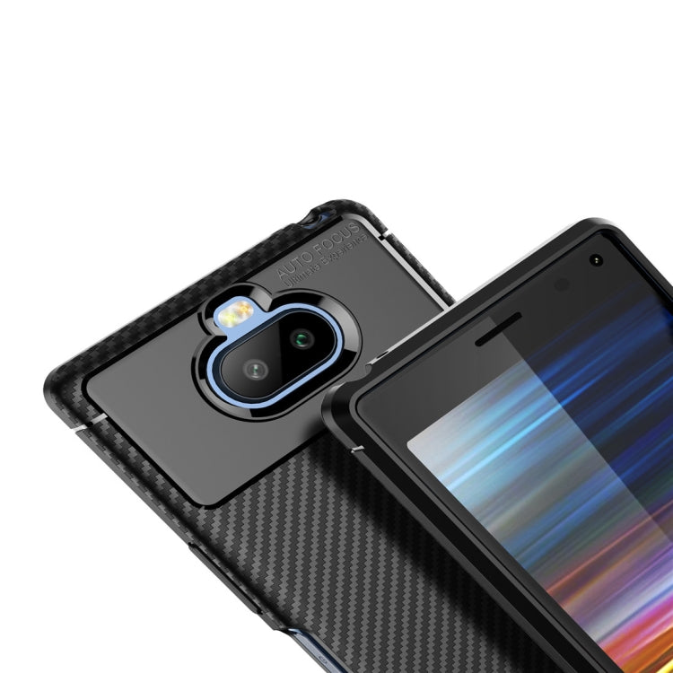 Beetle Series Carbon Fiber Texture Shockproof TPU Case for Sony Xperia 20