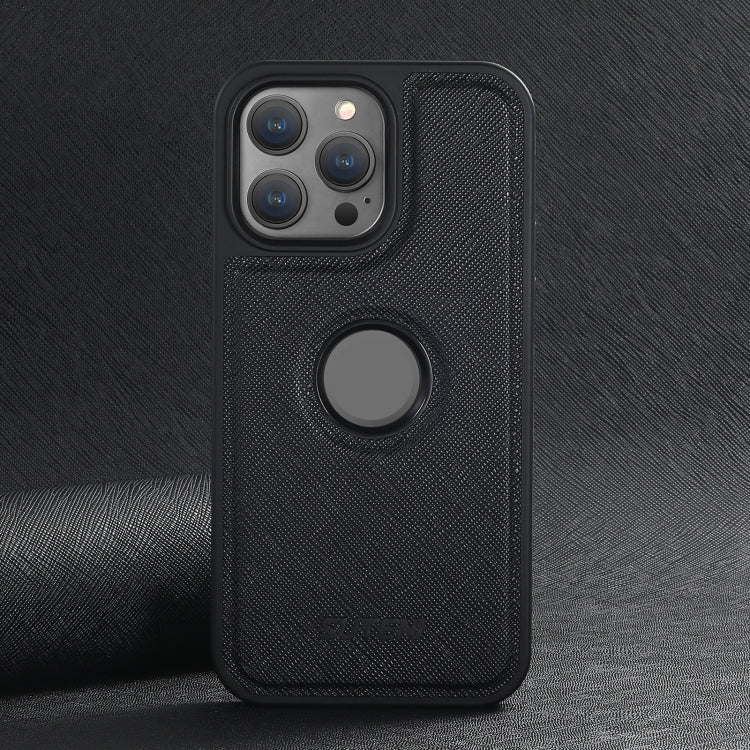 For iPhone 14 Pro Max Suteni G1 Cross Texture MagSafe Phone Case
