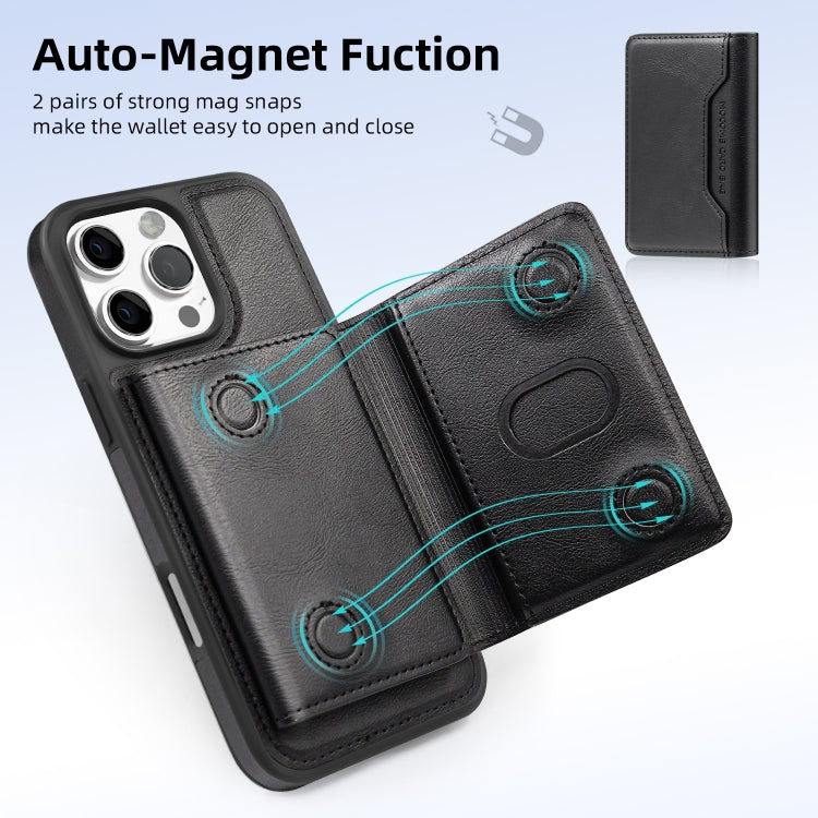 For iPhone 12 Shield Multi-functional MagSafe Card Bag Phone Case