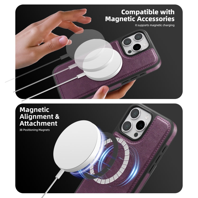 For iPhone 13 Pro Max Shield Multi-functional MagSafe Card Bag Phone Case